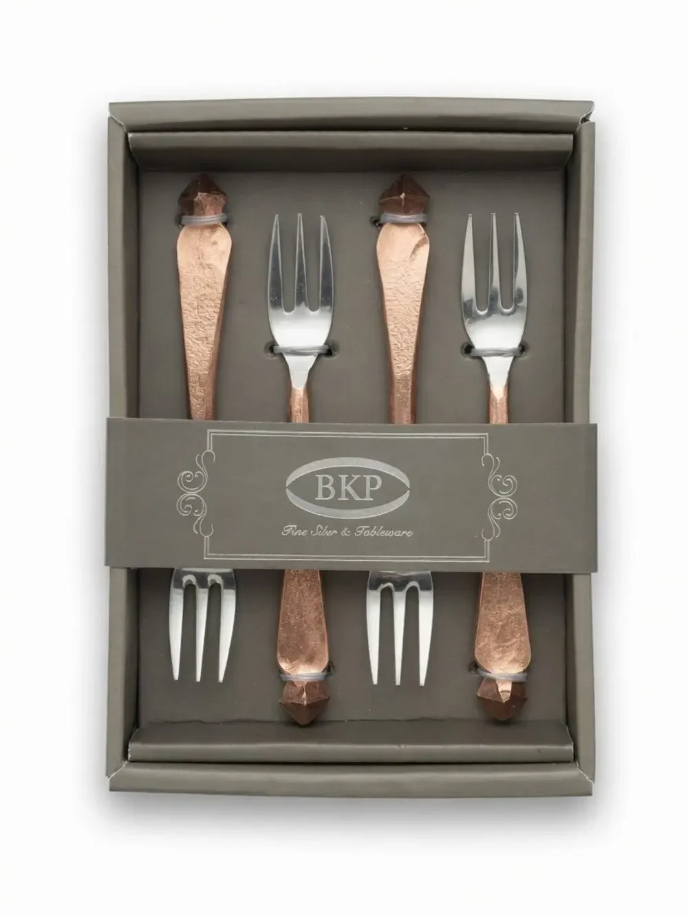 BKP Fine Silver & Flatware Appetizer / Cocktail Forks – Set of 4 in Gift Box